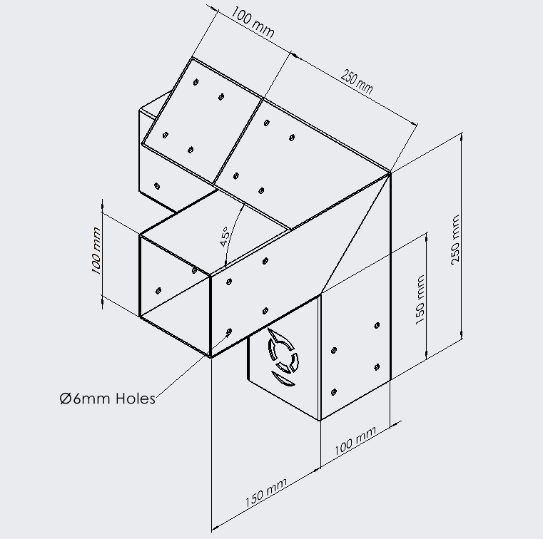 4 Way Corner Bracket (Right Hand) (STD)