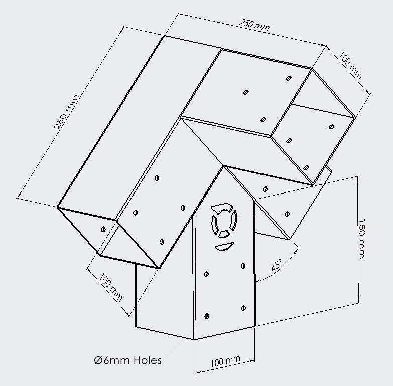 4 Way End Pitch Bracket (STD)
