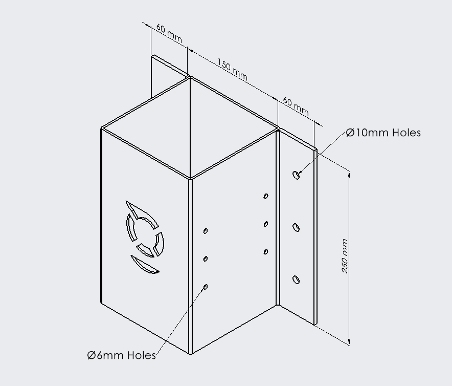 Side Mount Post Bracket (Maxi)